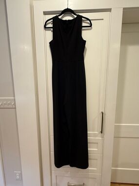 BCBG MAXAZARIA “Helena” Black Sleeveless Maxi Wide Leg Jumpsuit EUC SZ 4
